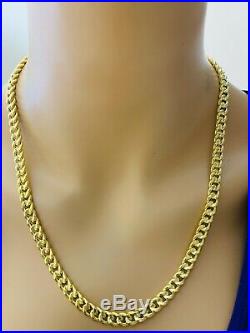 18K Saudi Gold Mens Chain Necklace With 
