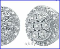 1/10 CT. T. W. Genuine Natural Diamond 9.3 mm Stud Earrings with extra shine