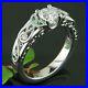 1.50ct Round Cut Diamond Celtic Solitaire Engagement Wedding Ring 14k White Gold