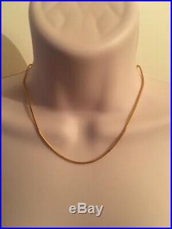 100% Authentic Genuine 22 Gold 16 Chain/ Necklace/Men & Women