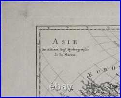 1780 Rigobert Bonne Map Asia India China Japan North South Korea Australia