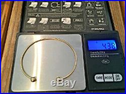 18 carat gold torque bangle 4.38g small wrist size