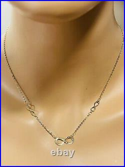 18K 750 Fine Gold 18 Long Kids or Womens Infinity Necklace 2.31g 1.6mm