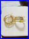 18K 750 Fine Real Saudi Gold Womens Hoops Earring With 3.3 grams Fast Ship