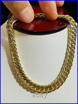 18K 750 Fine Real Saudi UAE Gold 9 Long Mens Size Cuban Bracelet 8mm 6.52 grams