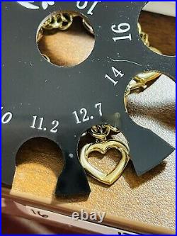 18K 750 Fine Saudi Gold 7 Long Womens Heart Charm Bracelet With 10.31g 5mm Wide