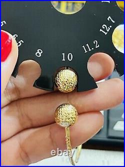 18K / 750 Real Saudi UAE Gold Womens Bangle Fits 6-7 16cm-18Cm S/M 4.92g 10mm