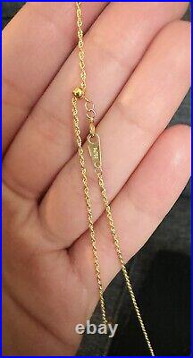 18K 750 Real Yellow Gold Set Necklace And Pendant