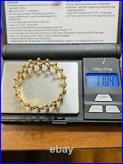 18K 750 Saudi Gold 2 Way Ring Bangle Adjustable Long Half Inch Mm 11G FREESHIP