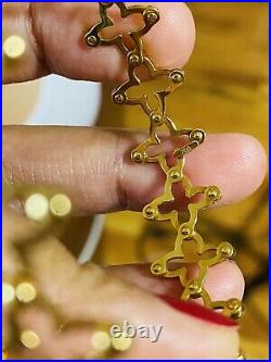 18K 750 Saudi Gold 2 Way Ring Bangle Adjustable Long Half Inch Mm 11G FREESHIP