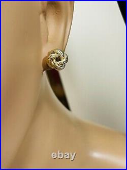 18K Fine 750 Real Gold Knot Set Of Bangle 6-7 Earring Pendant Ring 5.5 10.4gram