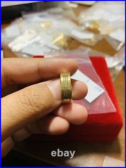 18K Fine 750 Saudi Gold Band Mens Women's Ring Fits 6.5-7 fast shipping 3.5G
