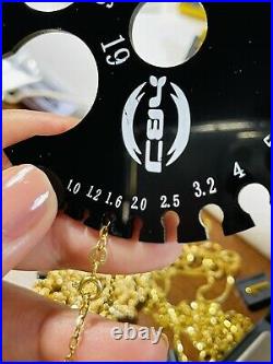 18K Fine 750 Saudi Gold Kids Adult Necklace & Earring 16 Ring 6 1.6mm 5.81g