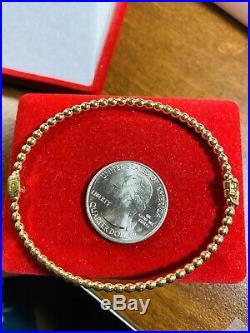 18K Fine 750 Saudi Gold Women's Bangle Bracelet Freesize s-m-l