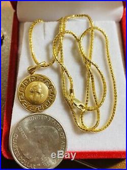 18K Fine 750 Saudi Gold Womens Queen Necklace 18 Long US Seller 1.6mm 4.2g