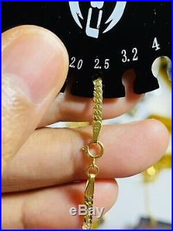 18K Fine 750 Saudi Gold Womens Snake Cross Necklace 18 Long USA Seller 2.5mm