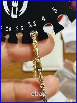 18K Fine 750 Saudi Real UAE Gold 20 Long Womens Angel Set Necklace 3mm 5.0g