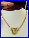 18K Fine 750 Saudi UAE Gold Womens Cameo Necklace With 18 Long 3.2mm 8.3 grams