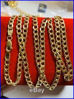 18K Fine 750 Yellow Gold Womens Necklace With 18 Long USA Seller 4mm