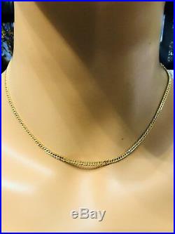 18K Fine 750 Yellow Saudi Gold Chain Choker Necklace With 16 Long USA Seller