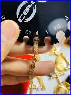 18K Fine Saudi Gold Womens Chain Necklace 20 Long 4mm USA Seller (Thin)