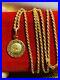 18K Fine Yellow Saudi Gold 20 Long Queen Womens Necklace 2mm 4.6g US Seller