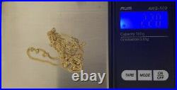 18K Gold Chain Necklace Saudi Real Gold Curb 22 Lightweight Thin Dainty 2.20g