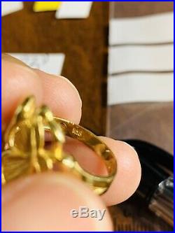 18K Japan Gold Butterfly Ring 6