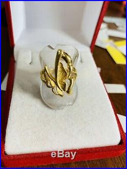 18K Japan Gold Butterfly Ring 6