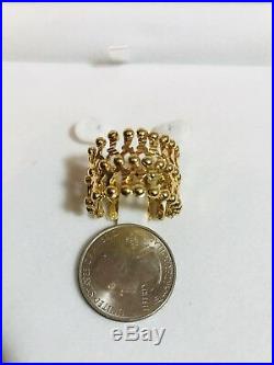 18K Saudi Gold 2 Way Ring & Bangle Bracelet Free size