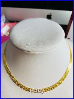 18K Saudi Gold Chain Necklace With 16 Long