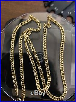 18K Saudi Gold Chain Necklace With 20 Long