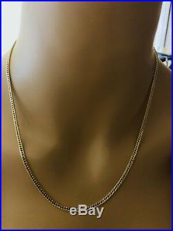 18K Saudi Gold Chain Necklace With 20 Long