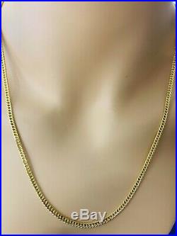 18K Saudi Gold Chain Necklace With 22 Long