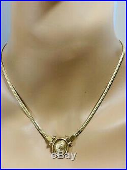 18K Saudi Gold Cleopatra Necklace With 17 Long