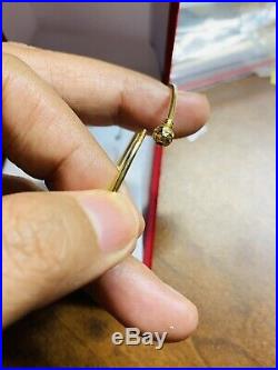 18K Saudi Gold Fine Bangle Bracelet Sm/Med 6-7