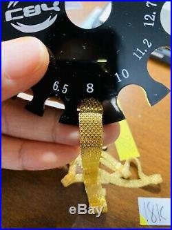 18K Saudi Gold Fine Bracelet 7.25 Long Fits Sm/Med