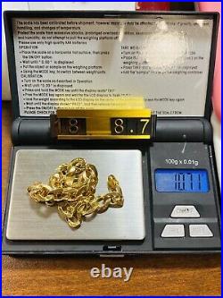 18K Saudi Gold Fine Real 750 MENS WOMEN'S Cuban Bracelet 8.7 long 8mm 10.71g