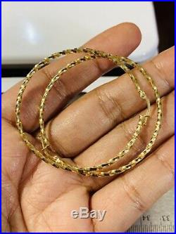 18K Saudi Gold Hoops Earring