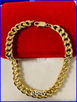 18K Saudi Gold Mens Bracelet 8