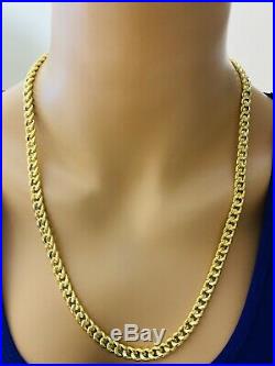 18K Saudi Gold Mens Chain Necklace With 24 Long