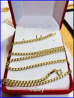 18K Saudi Gold Necklace With 18 Long