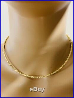 18K Saudi Gold Omega Necklace With 16 Long