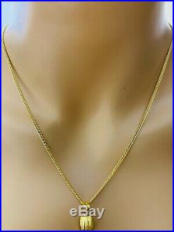 18K Saudi Gold Set Necklace & Earring With 20 Long