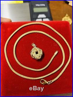 18K Saudi Gold Set Necklace With 16 Long