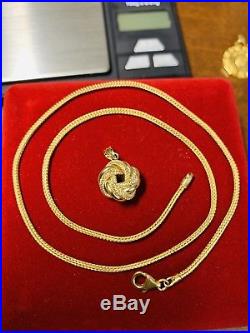 18K Saudi Gold Set Necklace With 16 Long