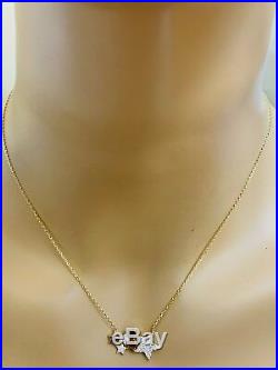 18K Saudi Gold Star Necklace With 18 Long