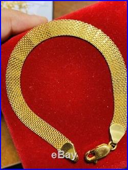 18K Saudi Gold Unisex Bracelet 7.5