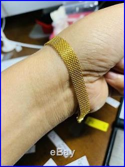 18K Saudi Gold Unisex Bracelet 7.5
