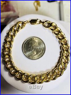18K Saudi Gold Unisex Bracelet 7.5 long